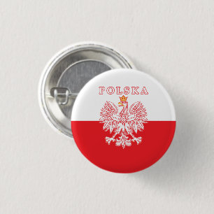 Polska mit Rot-Polnischem Eagle Button