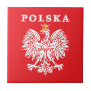 Polska mit rotem polnischen Adler Fliese
