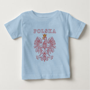 Polska mit rotem Polnischer Adler Baby T-shirt