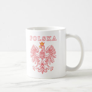 Polska mit rotem Polnischer Adler Kaffeetasse