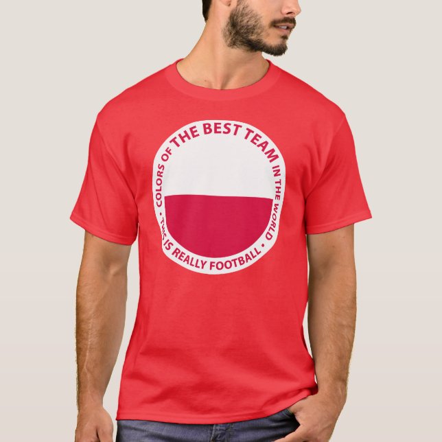 Polska Poland Art Shield T-Shirt (Vorderseite)
