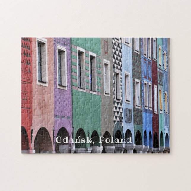 Polska Polen Danzig Altstadt Vintag Polnisch Polni Puzzle (Horizontal)