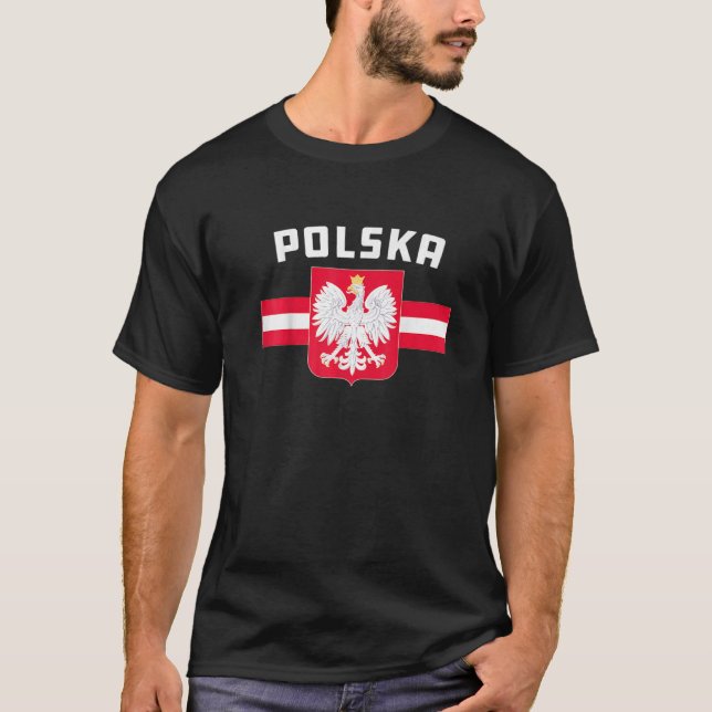 Polska Polen Flagge Polnische Wurzeln Polen T-Shirt (Vorderseite)