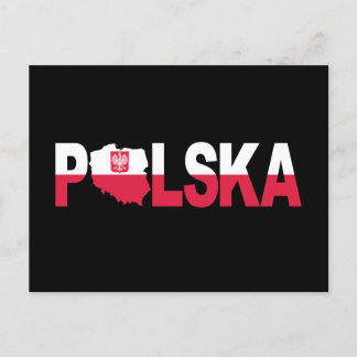 Polska Polen - Flaggenplan Postkarte