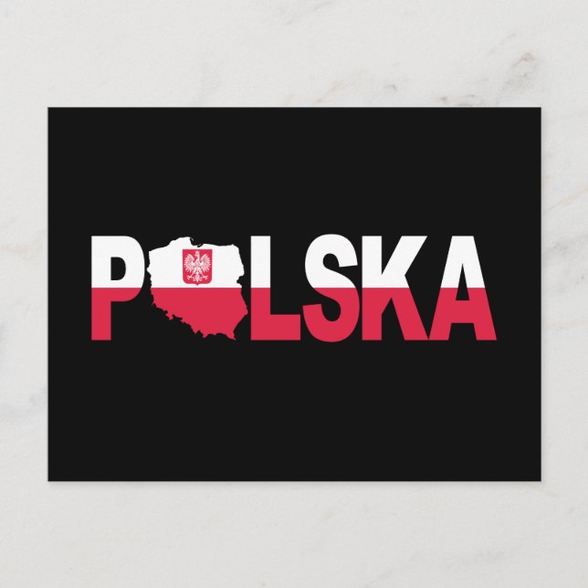 Polska Polen - Flaggenplan Postkarte (Vorderseite)