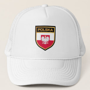 Polska/Polen - Flaggenschild und Emblem Truckerkappe