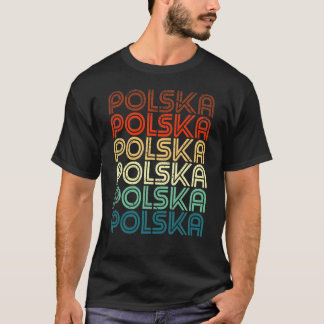 Polska Polen Polnischer Stolz Retro Vintag Design  T-Shirt