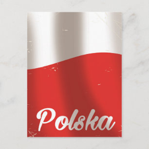 Polska, Polen Vintage Reiseplakat Postkarte
