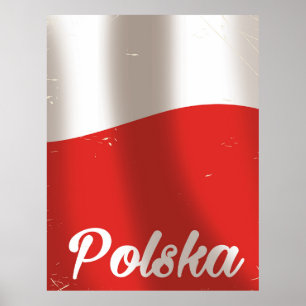 Polska, Polen vintage Reiseposter Poster