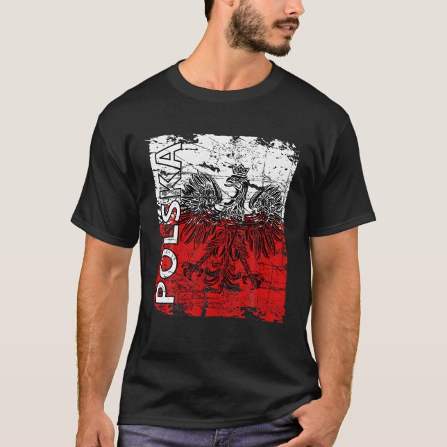 Polska Polen Wappen Adler T-Shirt (Vorderseite)