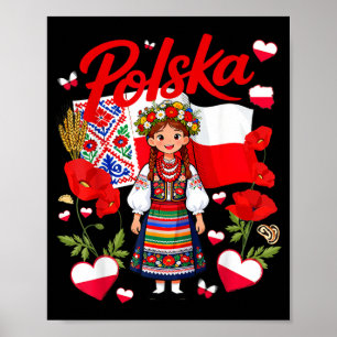 Polska Polnische Flagge Outfit-Idee für Frauen Pol Poster