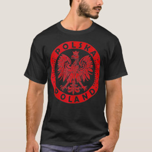 Polska Polnischer Adler Retro Abgenutzt Polen Wapp T-Shirt