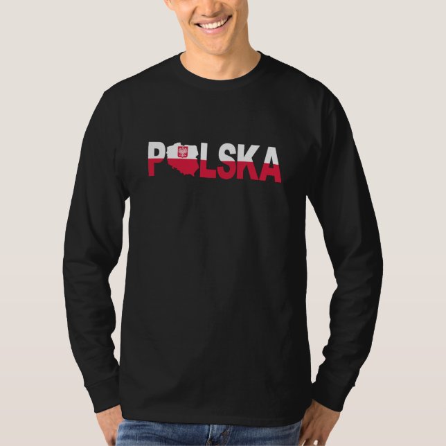 Polska Polska Flag Long Sleeve T-Shirt (Vorderseite)