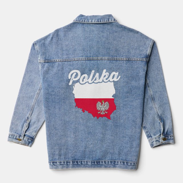 Polska Polska Polen 1 Jeansjacke (Rückseite)