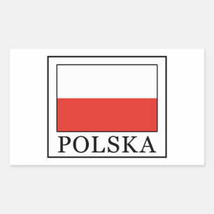 Polska Rechteckiger Aufkleber