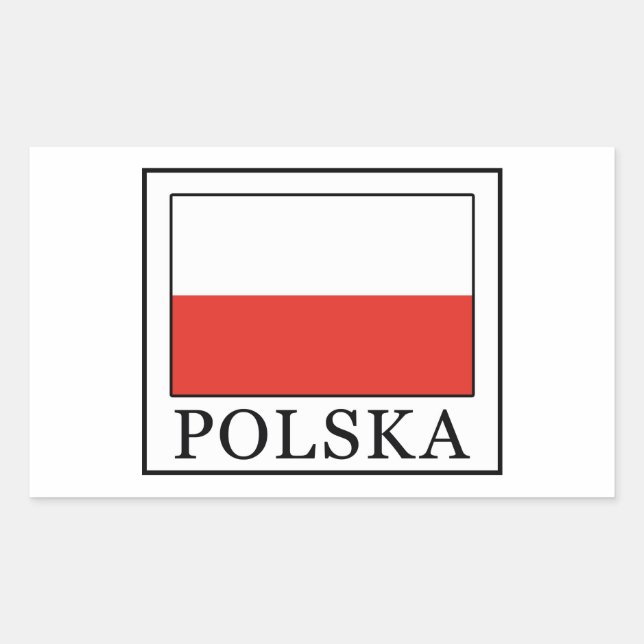 Polska Rechteckiger Aufkleber (Vorderseite)