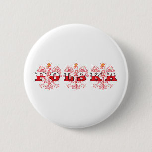 Polska Red Eagles Button