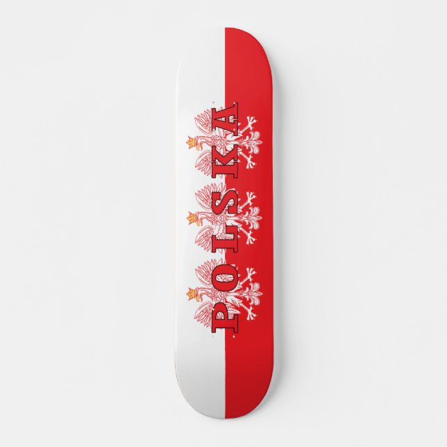 Polska Red Eagles Skateboard (Vorne)