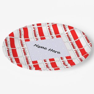Polska und personalisierte polnische Flagge Pappteller