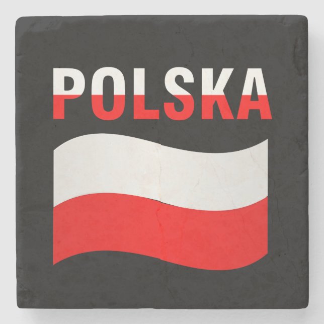 Polska-Untersetzer Steinuntersetzer (Vorderseite)
