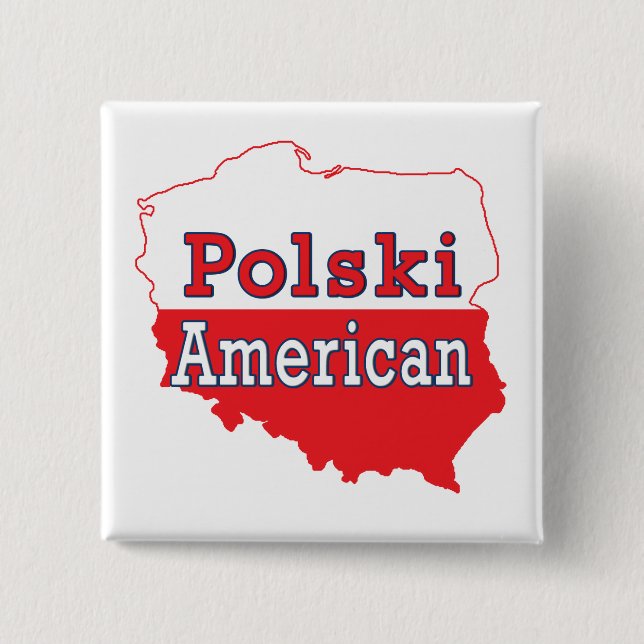 Polski American Map Button (Vorderseite)
