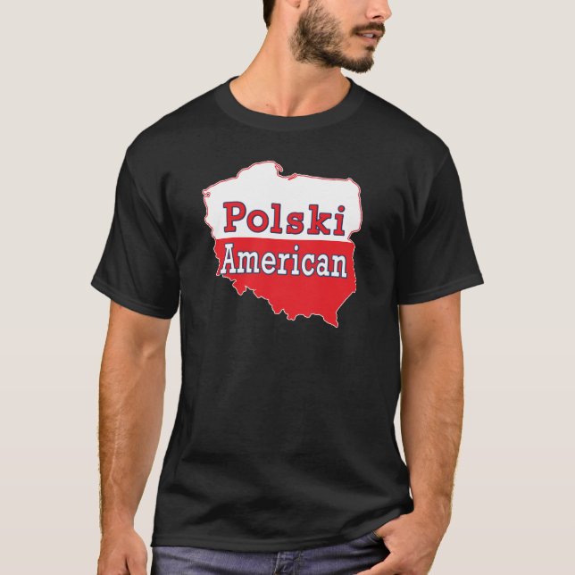 Polski American Map T-Shirt (Vorderseite)
