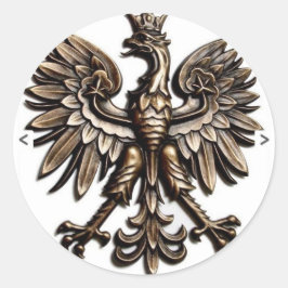 Polski orzelek runder aufkleber