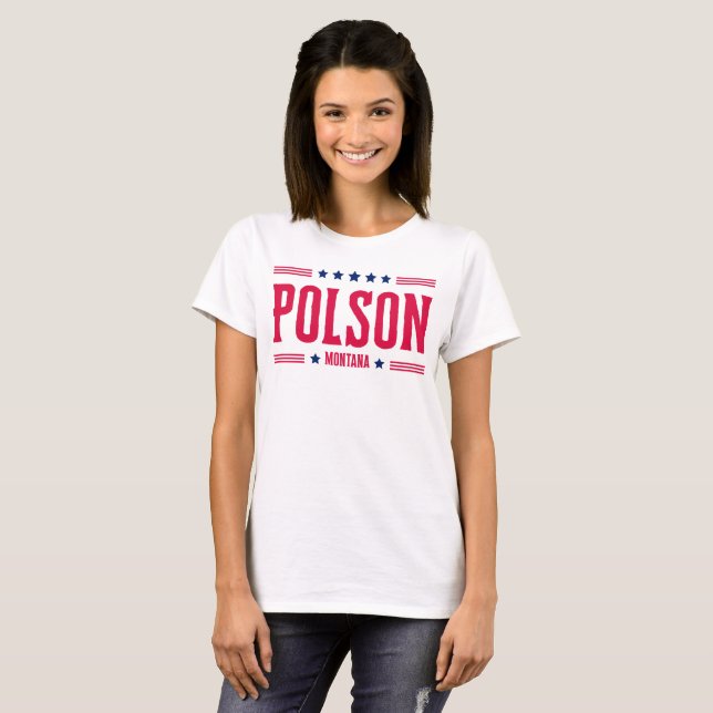 POLSON MONTANA - Stars und Streifen T-Shirt (Vorne ganz)