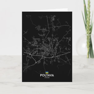 Poltava Ukraine Stadtplan Reise Souvenir Heimat  Karte