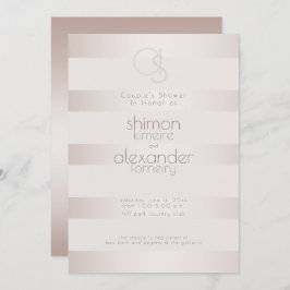 Polterabend | Eleganter, moderner Perlmuttwein Einladung