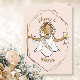 Polterabend Ethnic Bridge zu Champagner Toast Karte