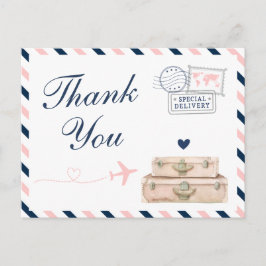 Polterabend für Flugreisen Vielen Dank Postkarte