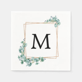 Polterabend für Monogram Grünpaare Serviette