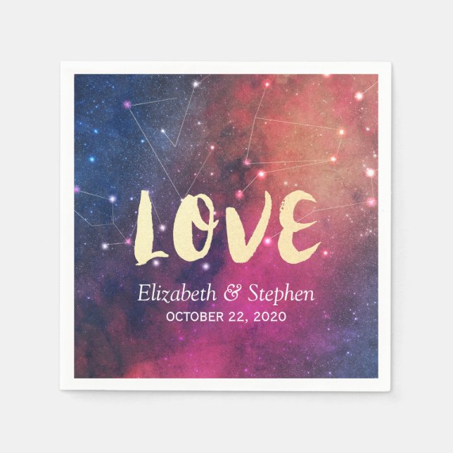 Polterabend Gorgeous Star Nebula Sternbilder Serviette (Vorderseite)