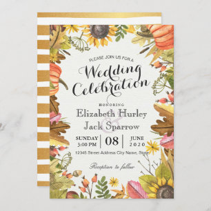 Polterabend Herbst Maple Blätter Pumpkin Einladung