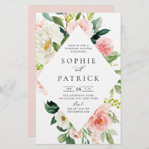 Polterabend mit weißem und blütenfarbenem Rahmen l