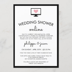 Polterabend Niedlich Computer Virtual Couple Einladung