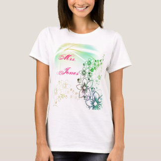 Polterabend Party Blume Art Individuelle Name T-Shirt