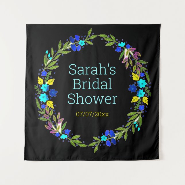 Polterabend personalisierte Tapisserie Wandteppich (Vorderseite)