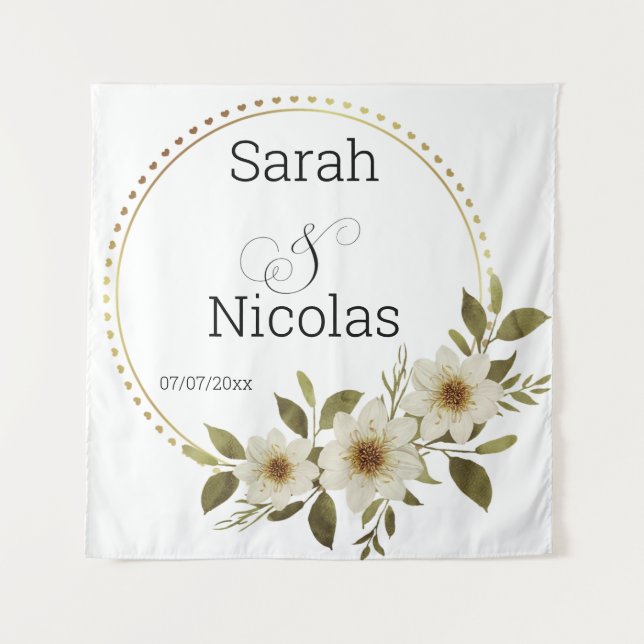 Polterabend personalisierte Tapisserie Wandteppich (Vorderseite)