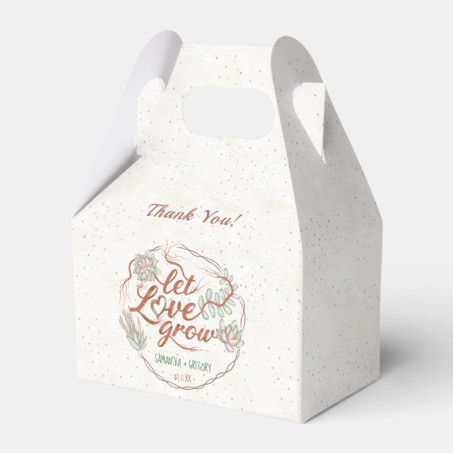 Polterabend Sukkulente Pflanze Gelassen Liebe Nied Geschenkschachtel (Vorderseite)