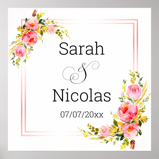 Polterabend-Wandplakat personalisiert Poster (Vorne)