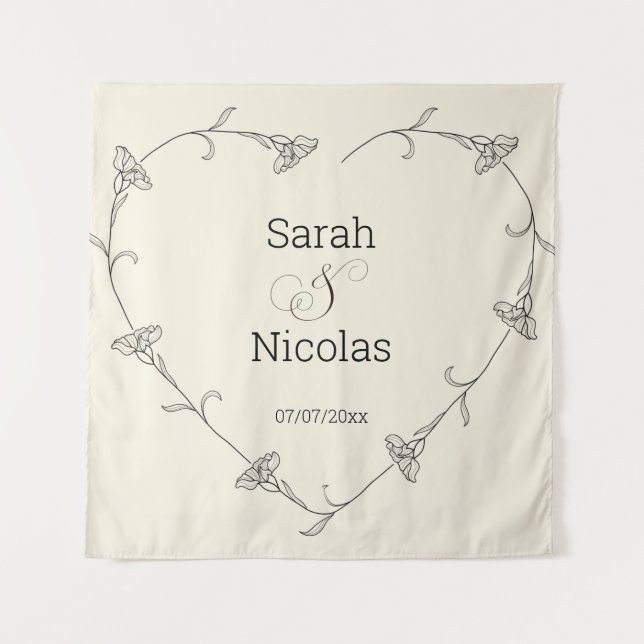 Polterabend-Wandplakat personalisiert Wandteppich (Vorderseite)