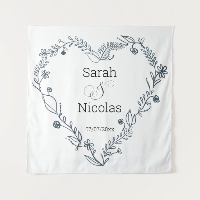 Polterabend-Wandplakat personalisiert Wandteppich (Vorderseite)