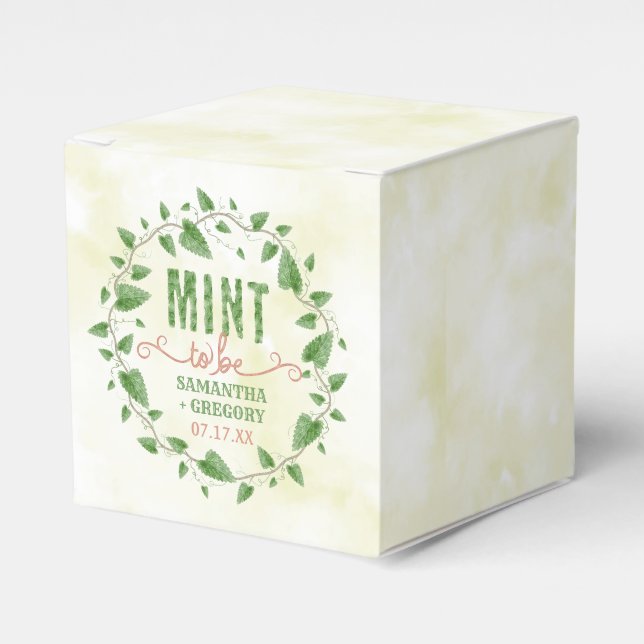 Polterabend Wasserfarbenleder-Feuerminze Geschenkschachtel (Vorderseite)