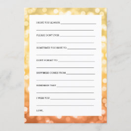 Polterabend wünscht Herbst/Herbst-Glitzer-Lichter Einladung