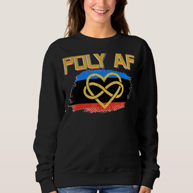 Poly Af Polyamorer Flag Polyamory Prix Sweatshirt (Vorderseite)