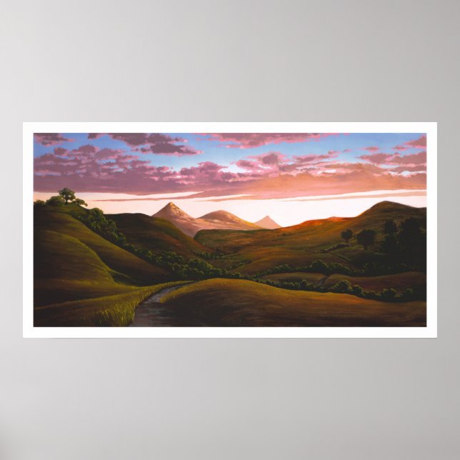 Poly Canyon in Dusk Poster (Vorne)