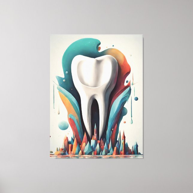 Poly chromatic Tooth Art Leinwanddruck (Vorderseite)