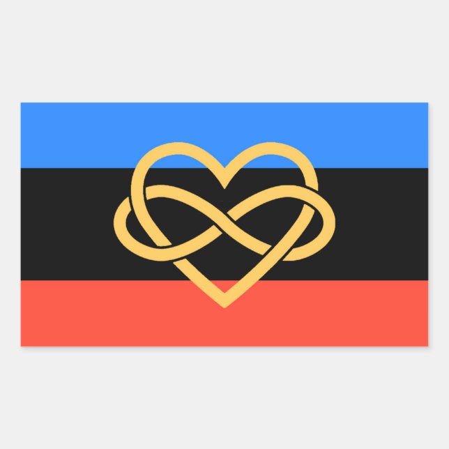 Poly Pride Flag Aufkleber (Vorderseite)